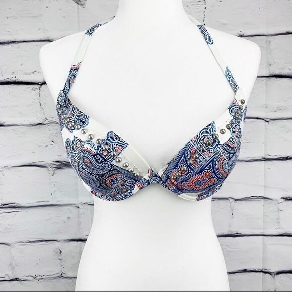 {H&M} padded bikini top boho - Picture 1 of 7
